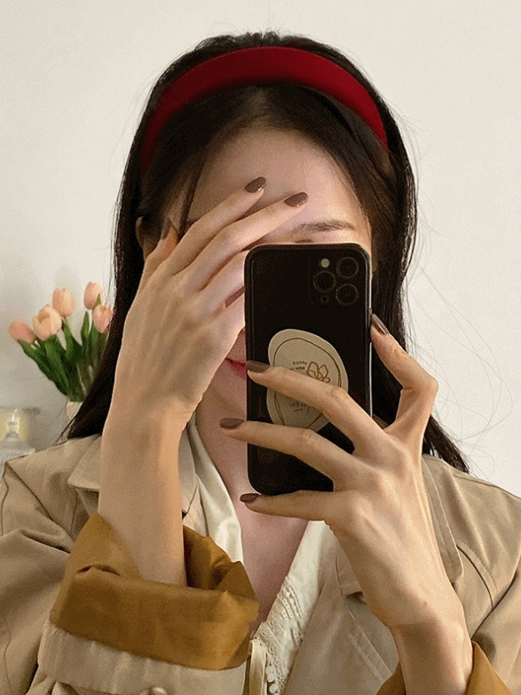 [무배]베이직 벨벳 헤어밴드/머리띠(2color)